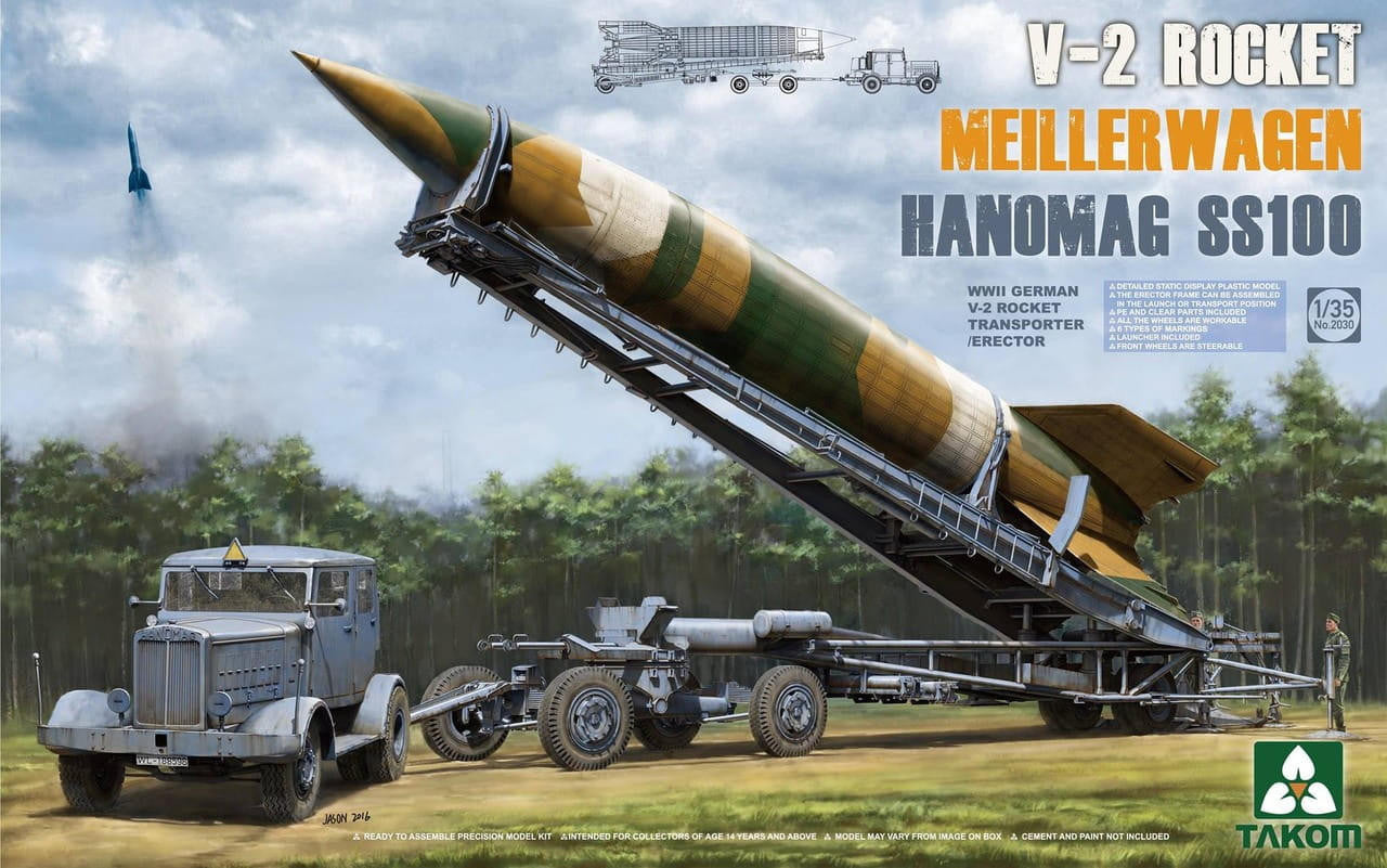Takom 1/35 V-2 w/Transporter Erector Hanomag 2030